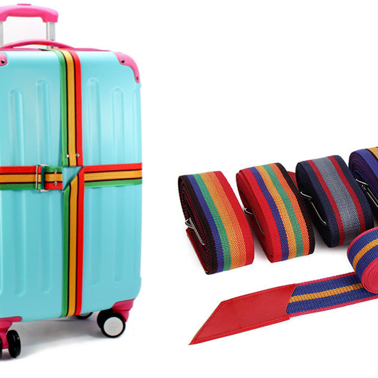 rainbow suitcase strap